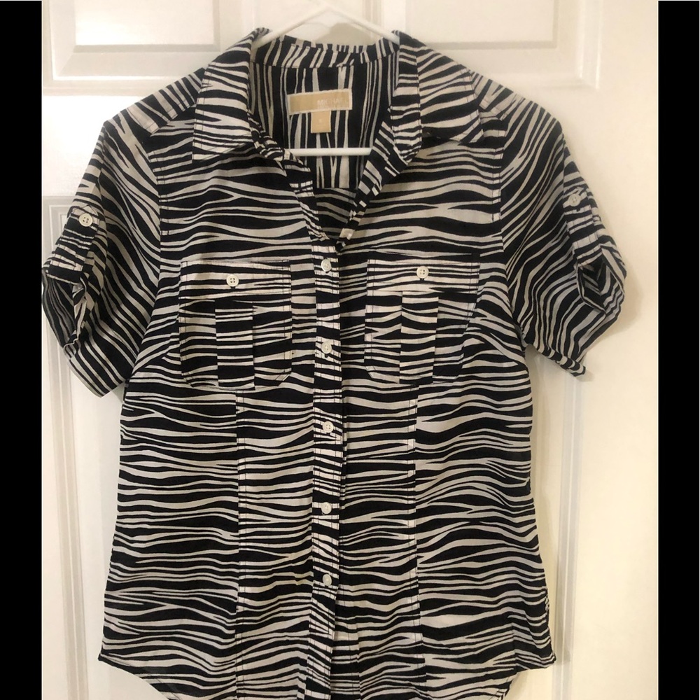Zebra print shirt, new without tags